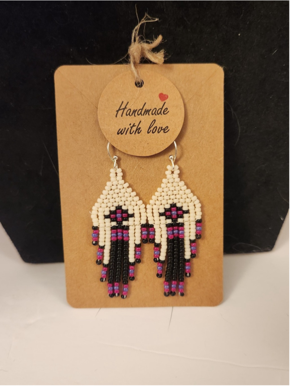 Handmade Seed Fringe Earrings With Southwestern Colors